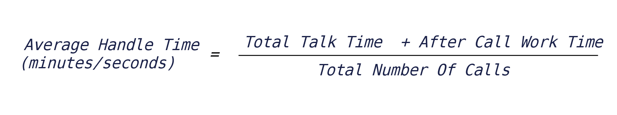 What is Average Handle Time(AHT)?