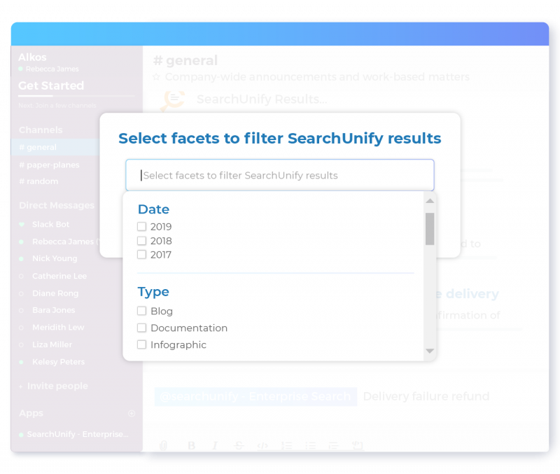 Personalize Search Results with Easily Selectable Facets